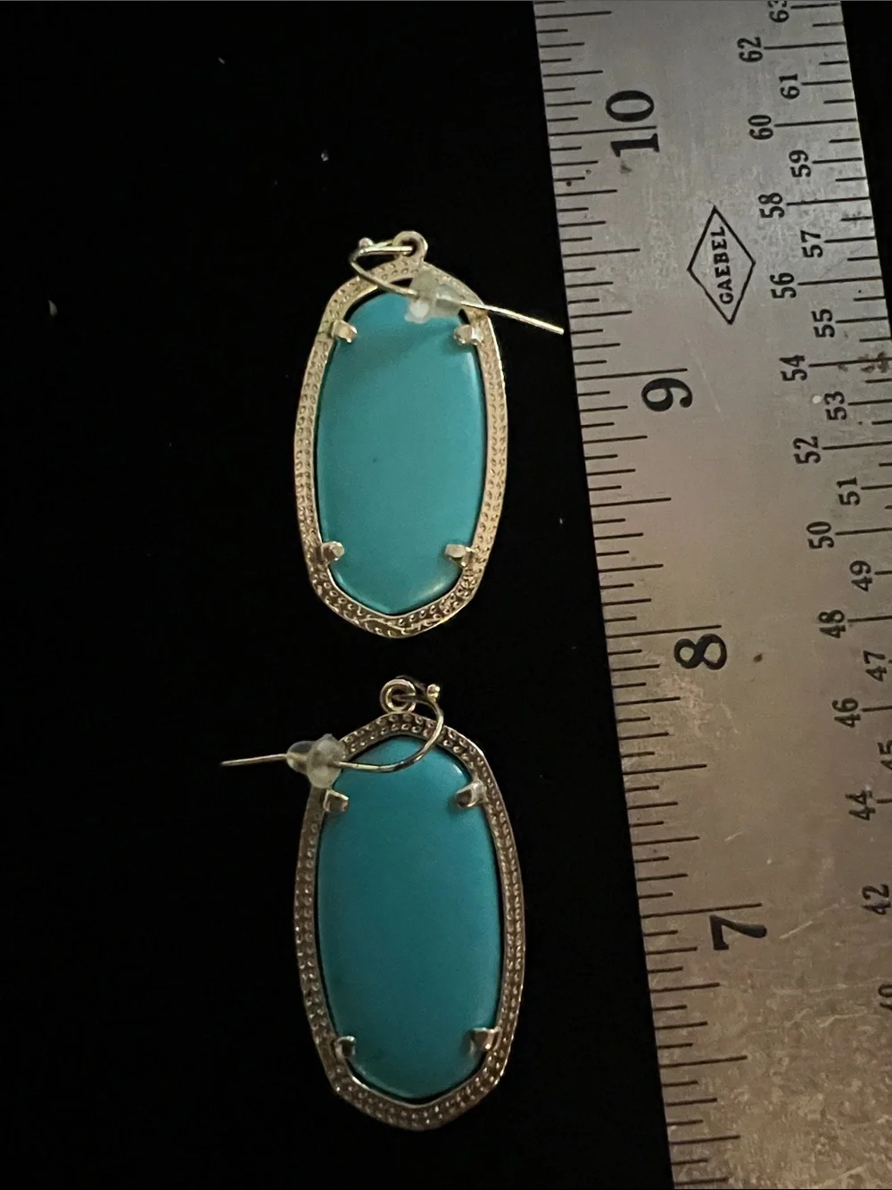 Kendra ScottTurquoise Color Oval Drop Earrings in Gold Tone
